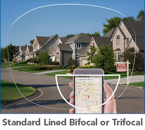 Standard Lined Bifocal or Trifocal.