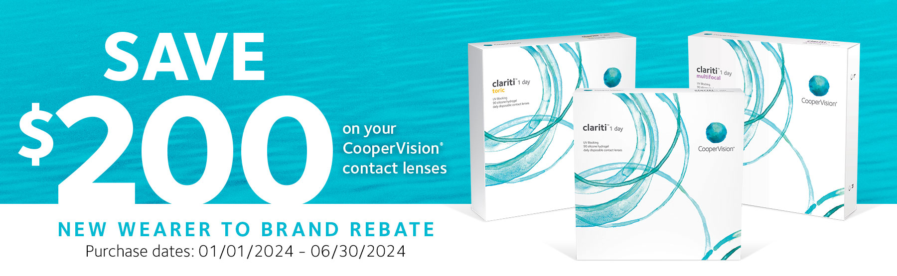 Save $200 on your clariti 1 day contact lenses