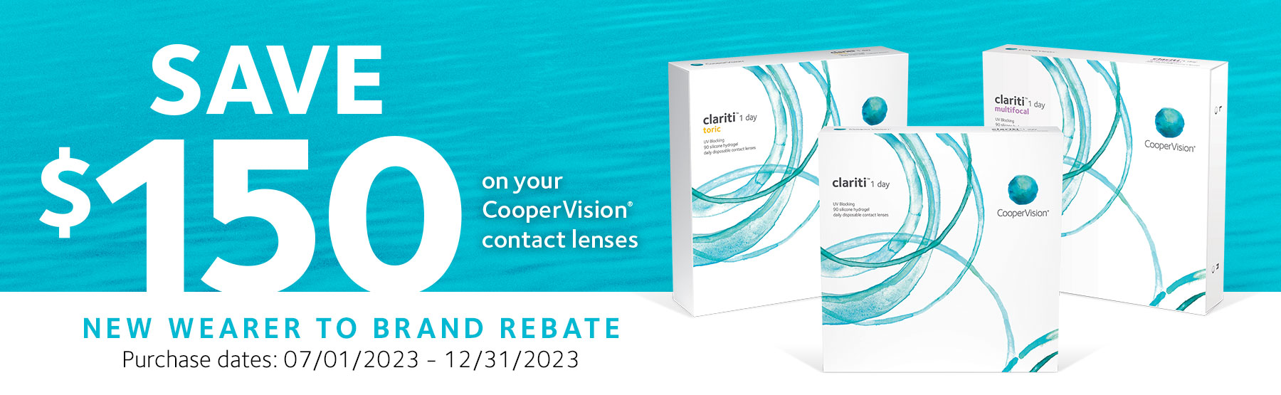 Save $150 on your clariti 1 day contact lenses