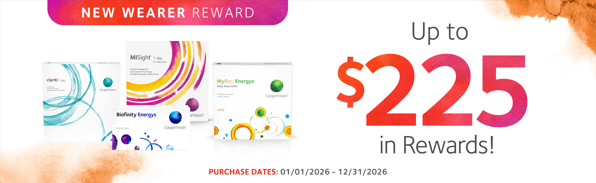 Save $225 on your CooperVision contact lenses